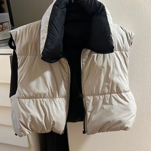 Zara cropped puffer vest